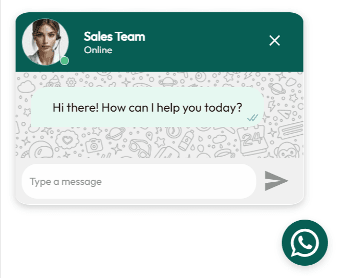 WhatsApp Live Chat Widget for your website